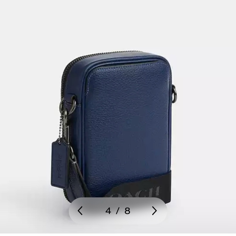 Coach Men's Blue Leather Crossbody Bag - Picture 2 of 5